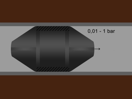 Пневматическое заглущающее перекрытие LAMPE тип 1-200, применение